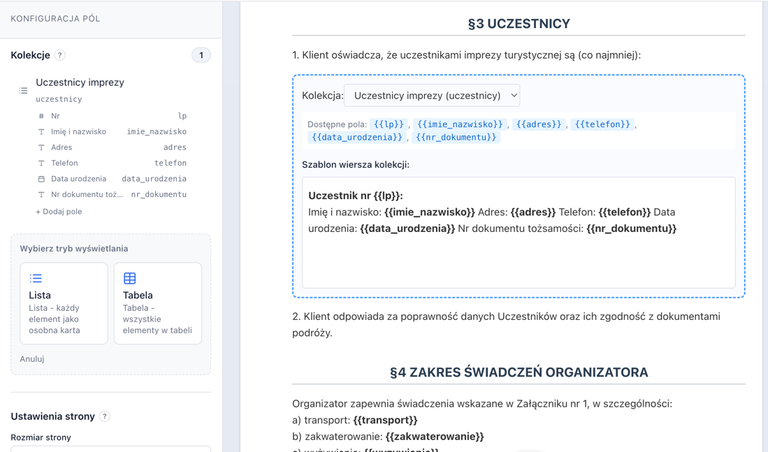 Szablony dokumentów