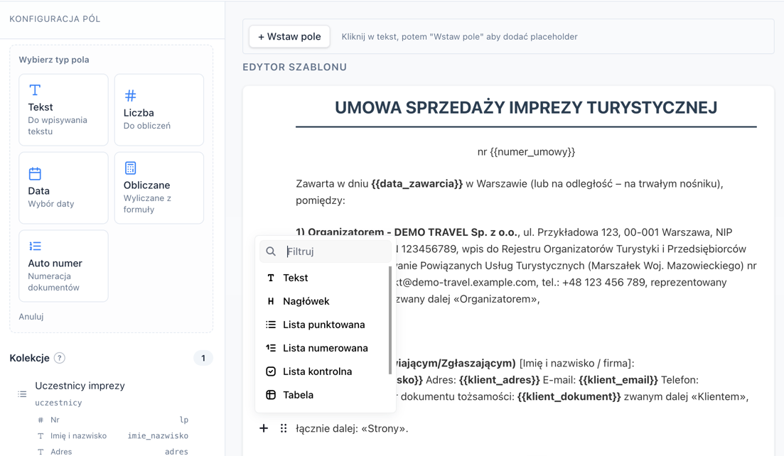 Projektuj szablony wizualnie